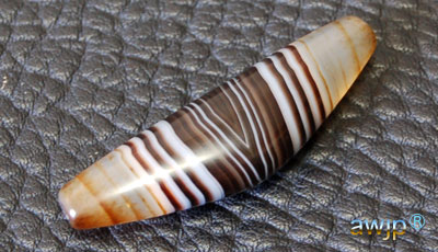 天然瑪瑙（メノウ）線珠 弓形天珠 senjyu35